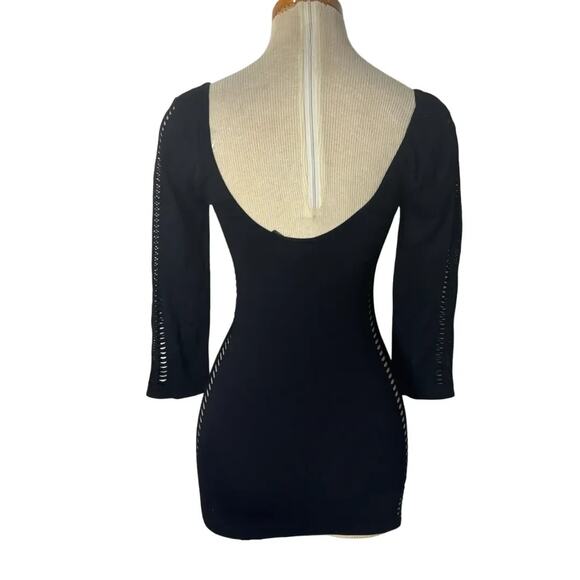 Bebe Y2K rhinestone cut out bodycon top/dress M/L - Picture 5 of 9